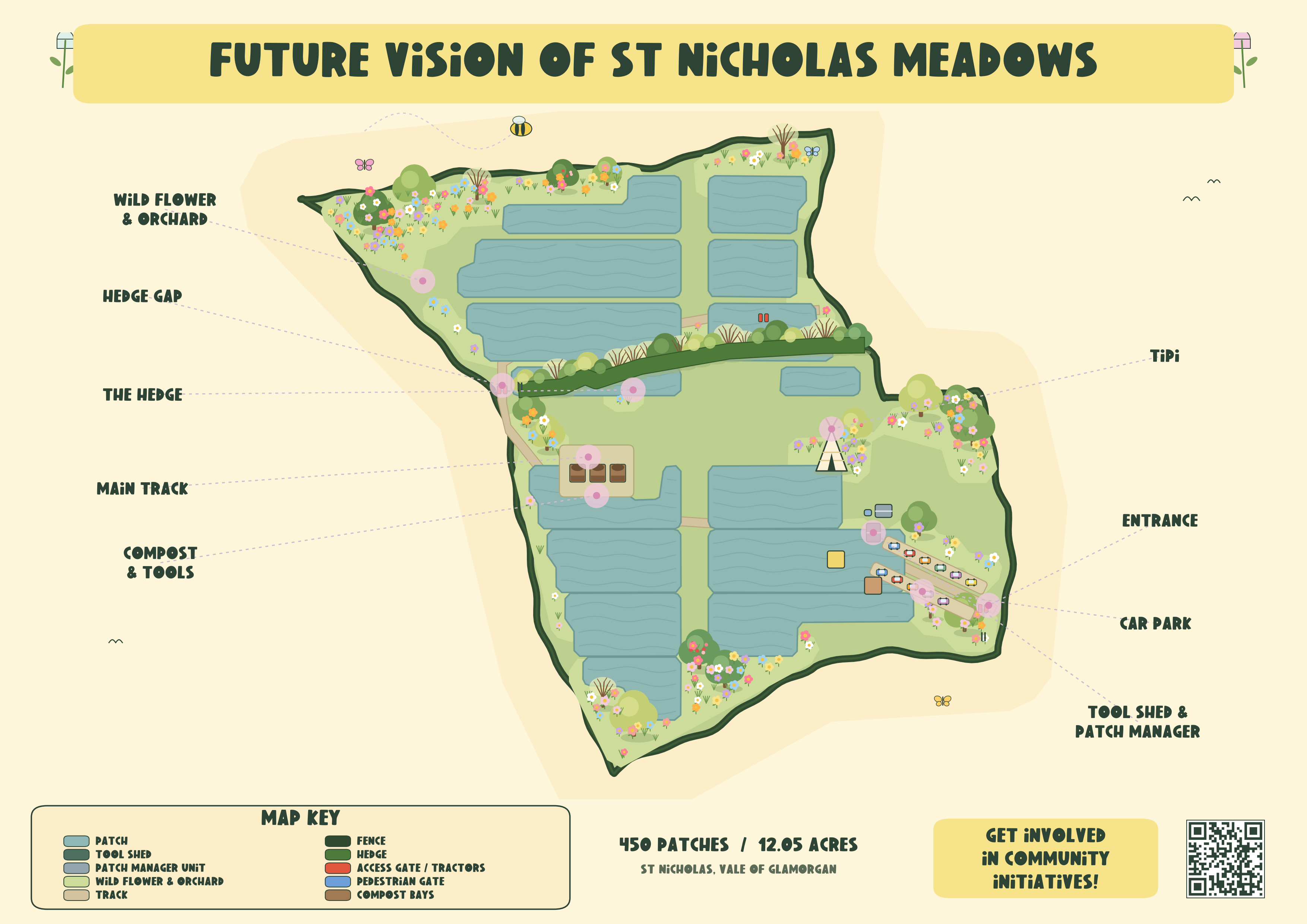 Illustrated plan of St Nicholas Meadows